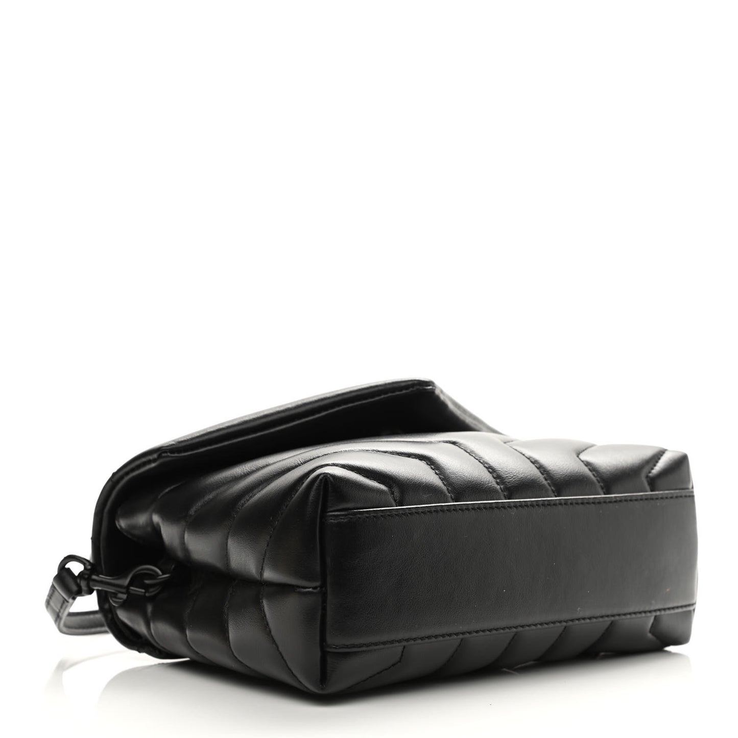 Calfskin Y Quilted Monogram Toy Loulou Crossbody Bag Black