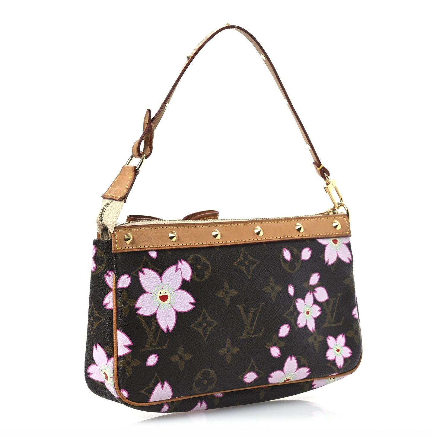 Monogram Cherry Blossom Pochette Accessories Brown