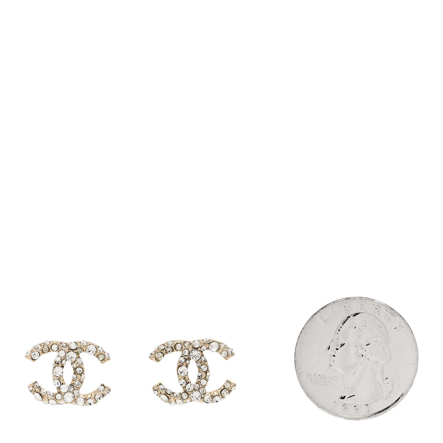 Crystal CC Earrings Gold