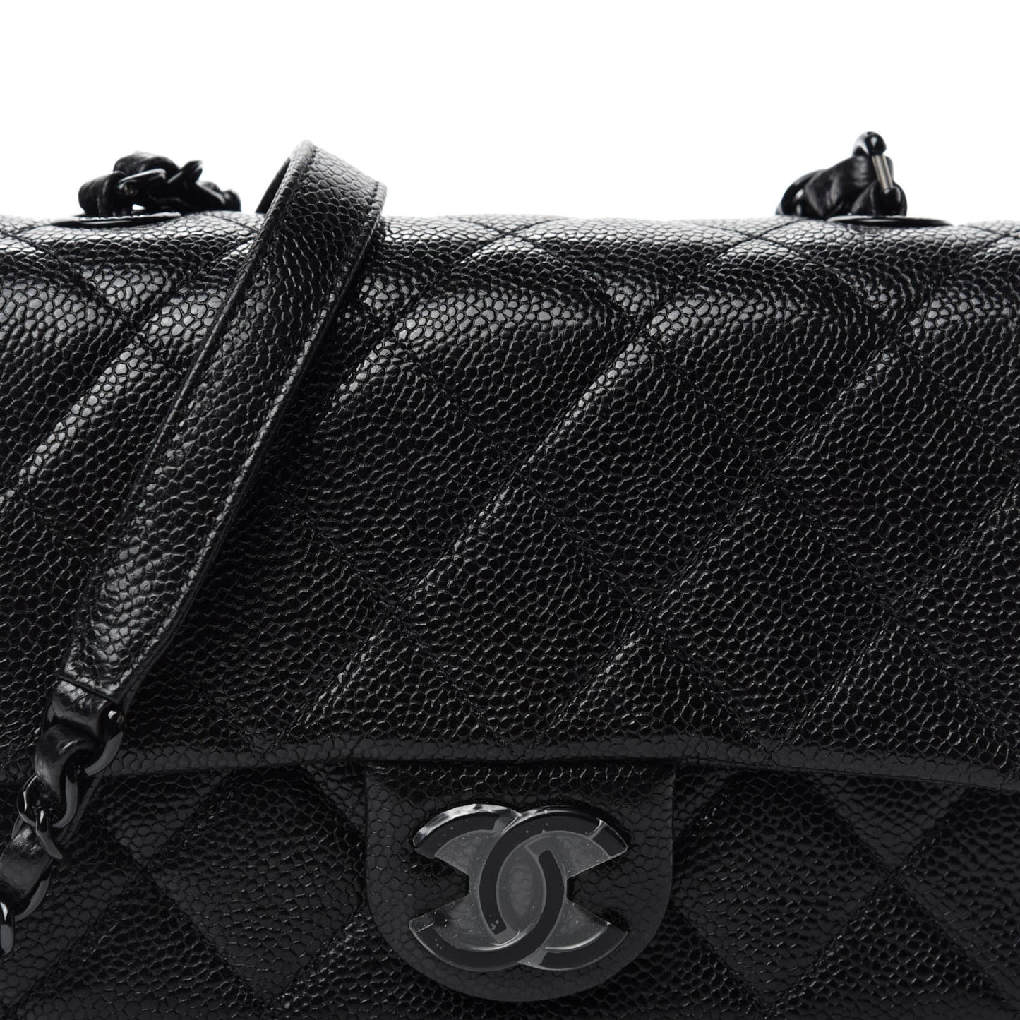 Caviar Quilted Incognito Mini Square Flap Black
