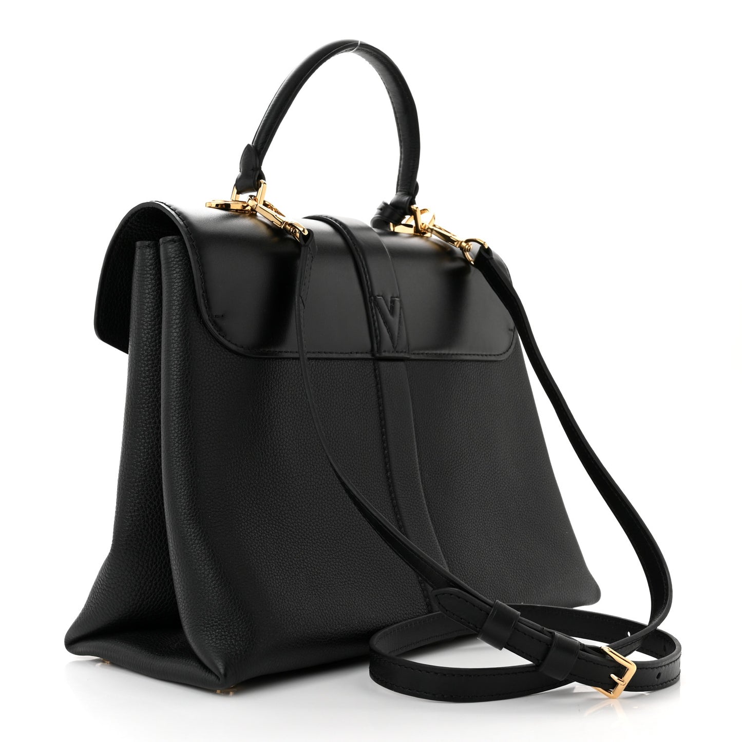 Grained Smooth Calfskin Rose Des Vents MM Black