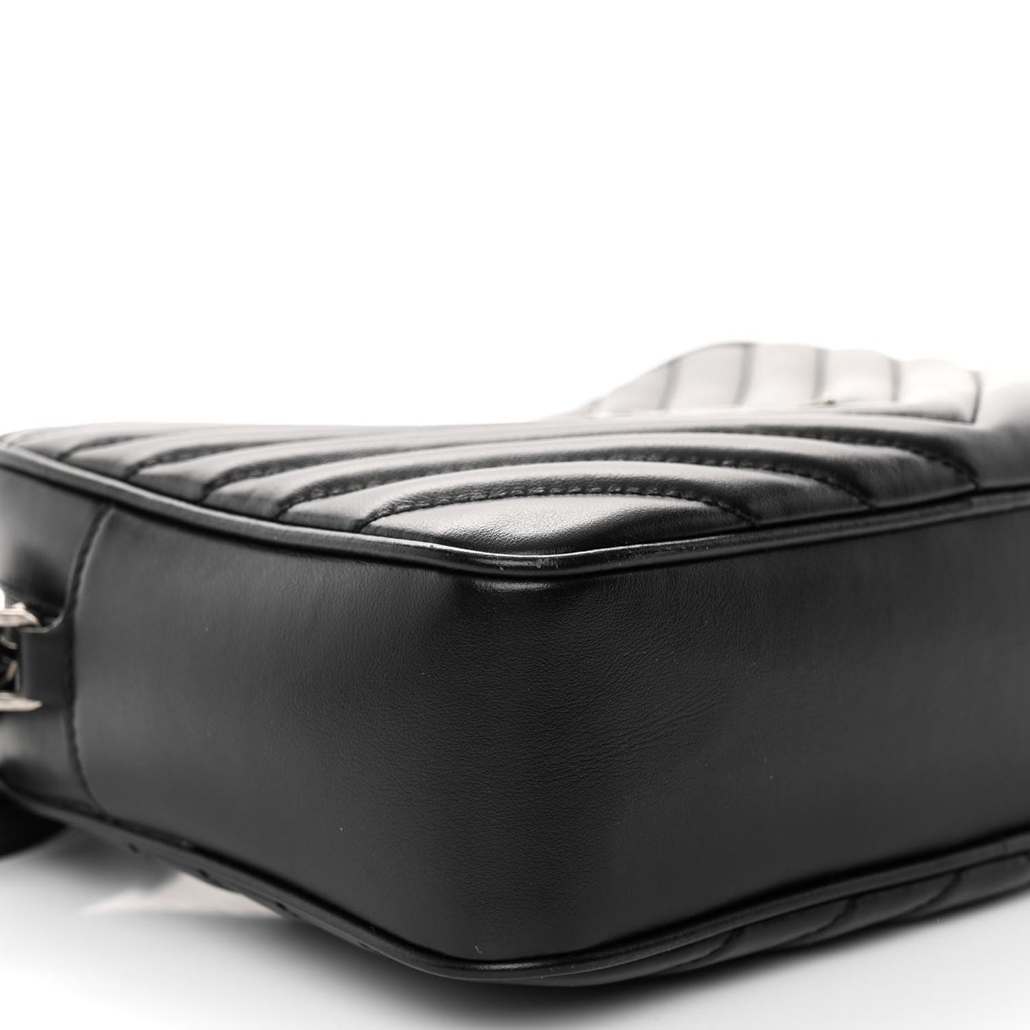 Calfskin Matelasse Monogram Lou Camera Bag Black