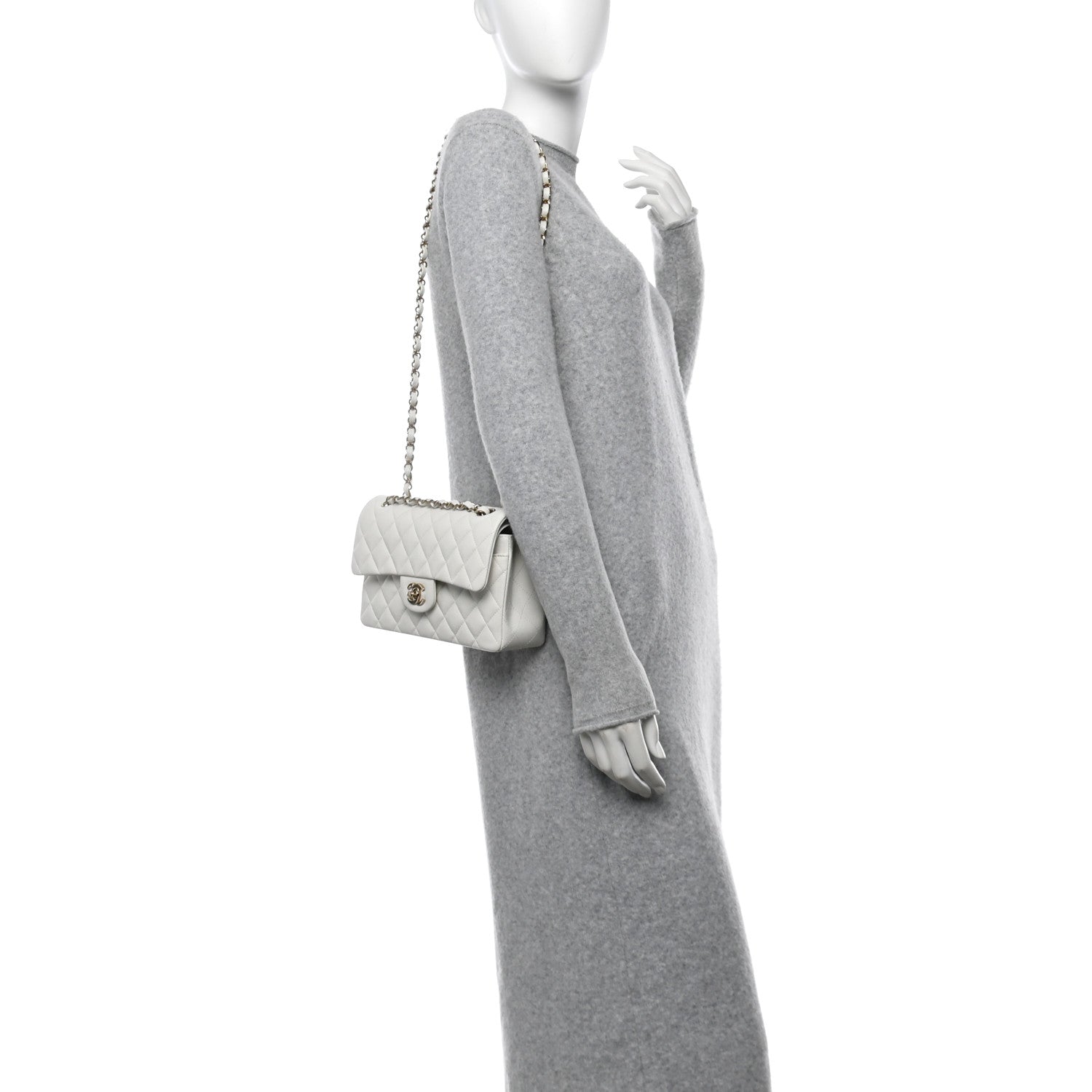 Chanel Caviar Quilted Small Double Flap White 2 of 10