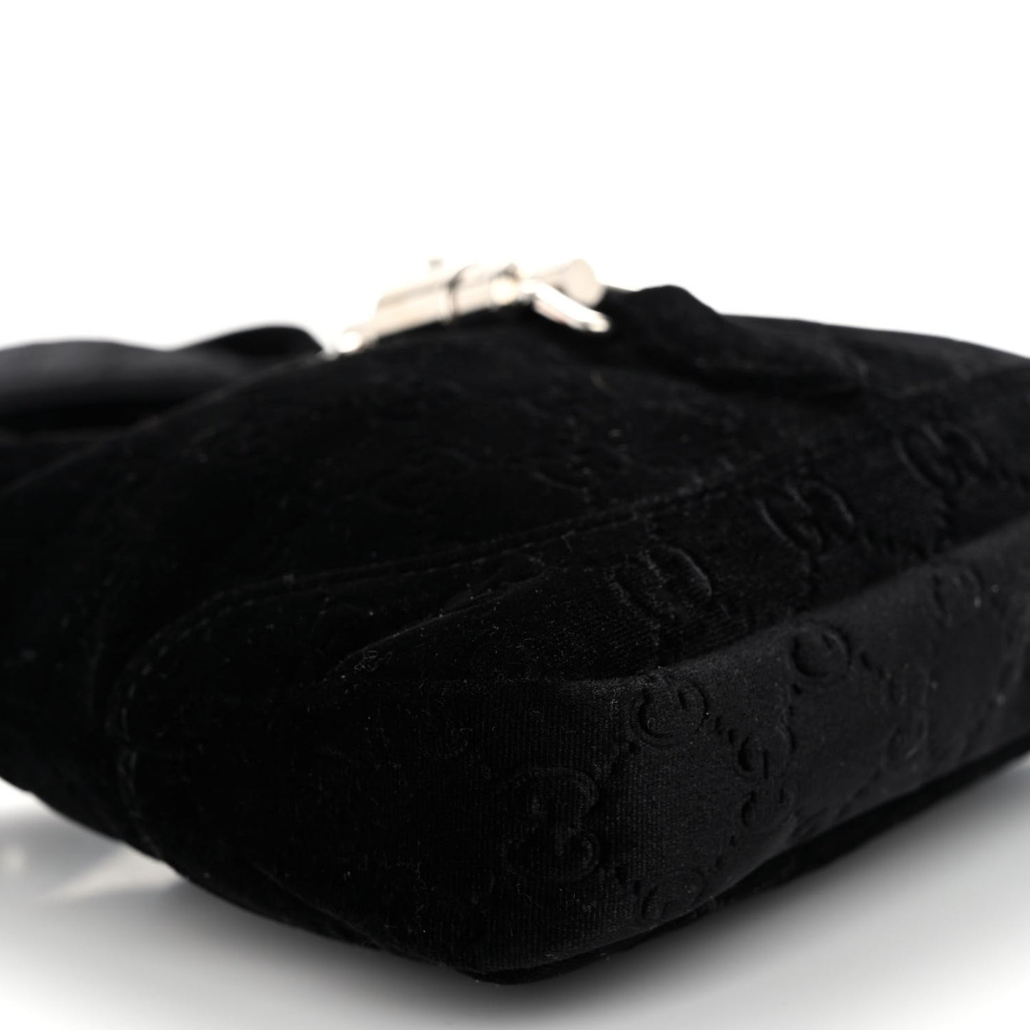 New Velvet Ashmir GG Monogram Small Jackie 1961 Hobo Black