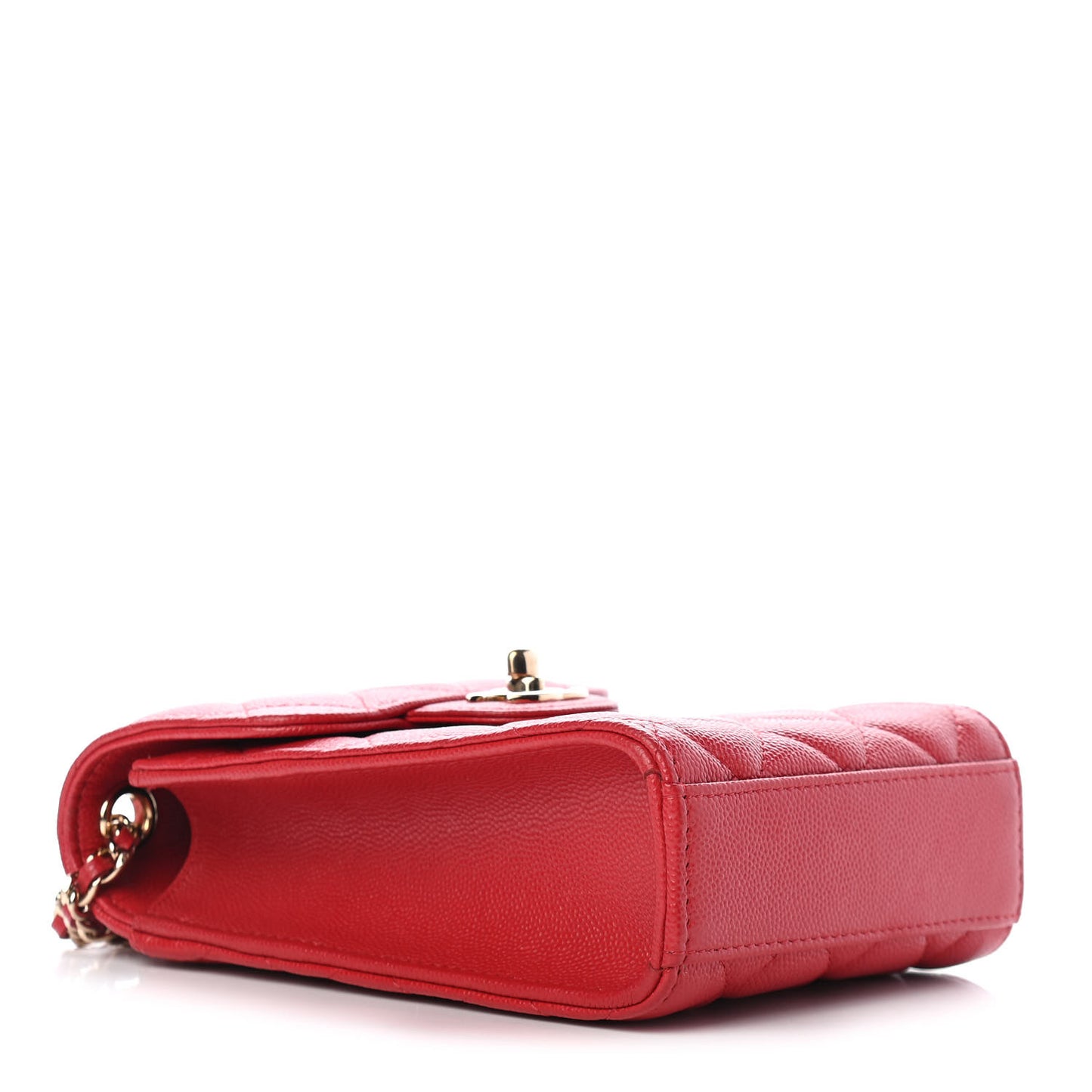 Caviar Quilted Classic Phone Holder Red