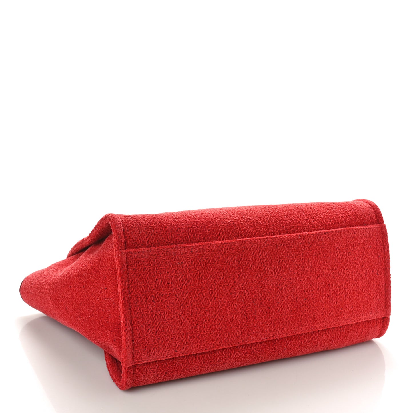 Lurex Boucle Medium Deauville Tote Red