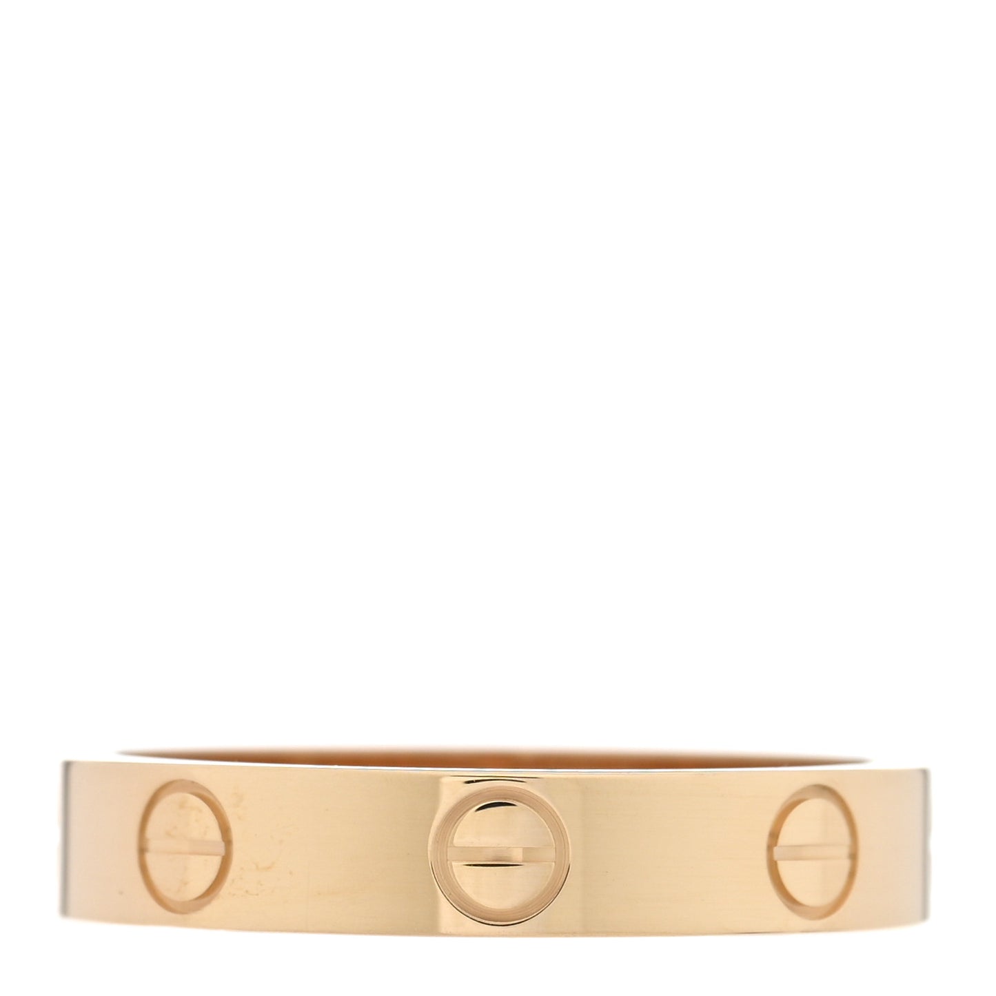 18K Yellow Gold 3.5mm LOVE Wedding Band Ring 53 6.5