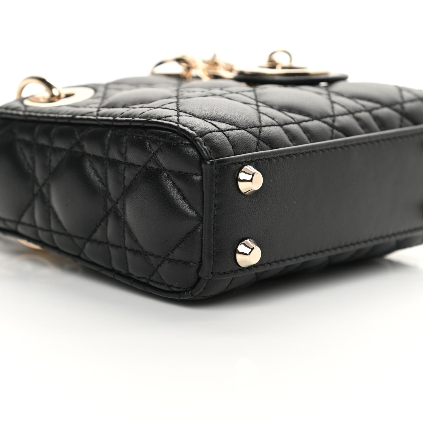 Lambskin Cannage Micro Lady Dior Black