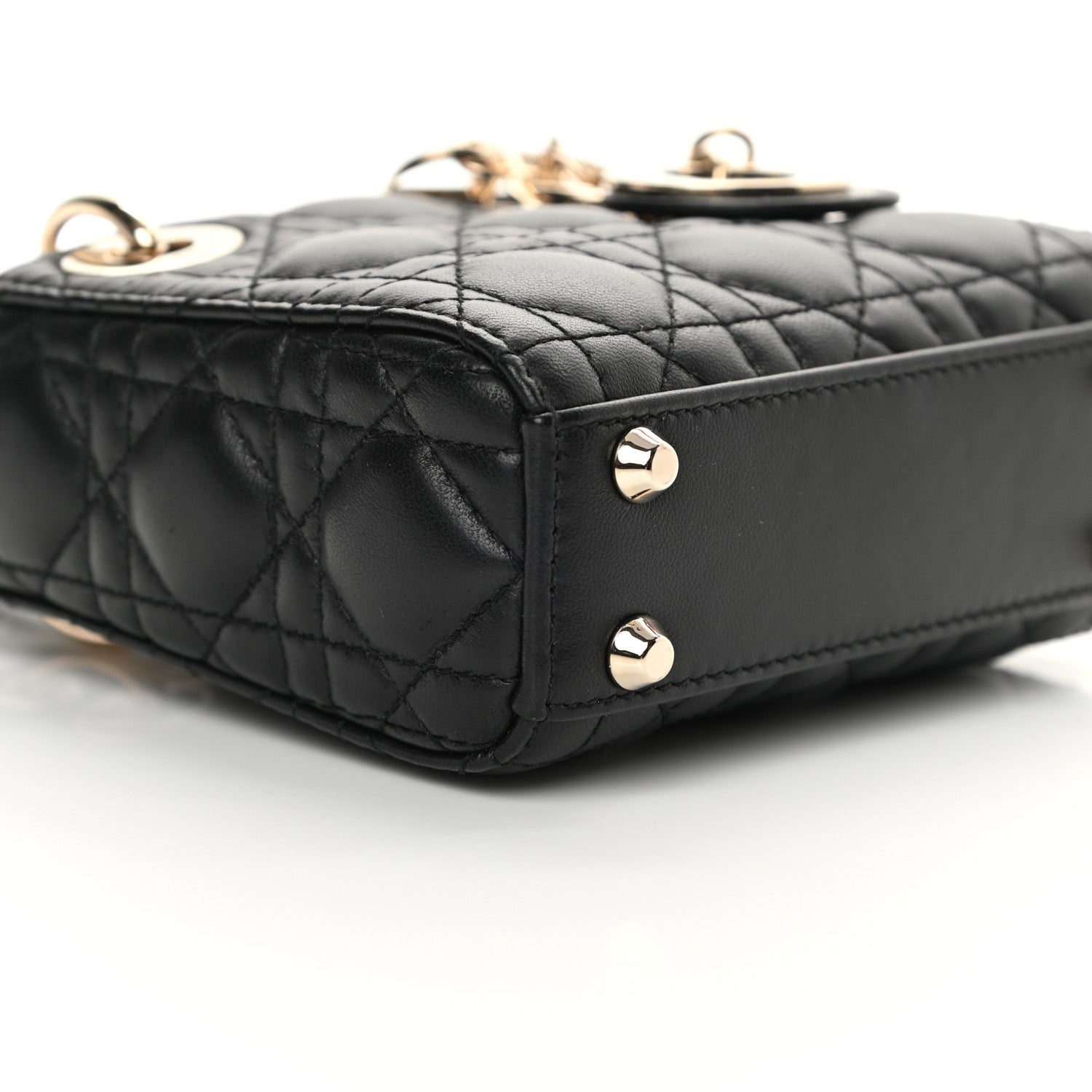 Christian Dior Lambskin Cannage Micro Lady Dior Black 8 of 10