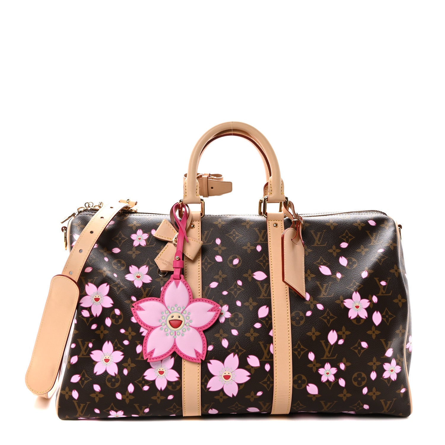 Louis Vuitton LV X TM Monogram Cherry Blossom Keepall Bandouliere