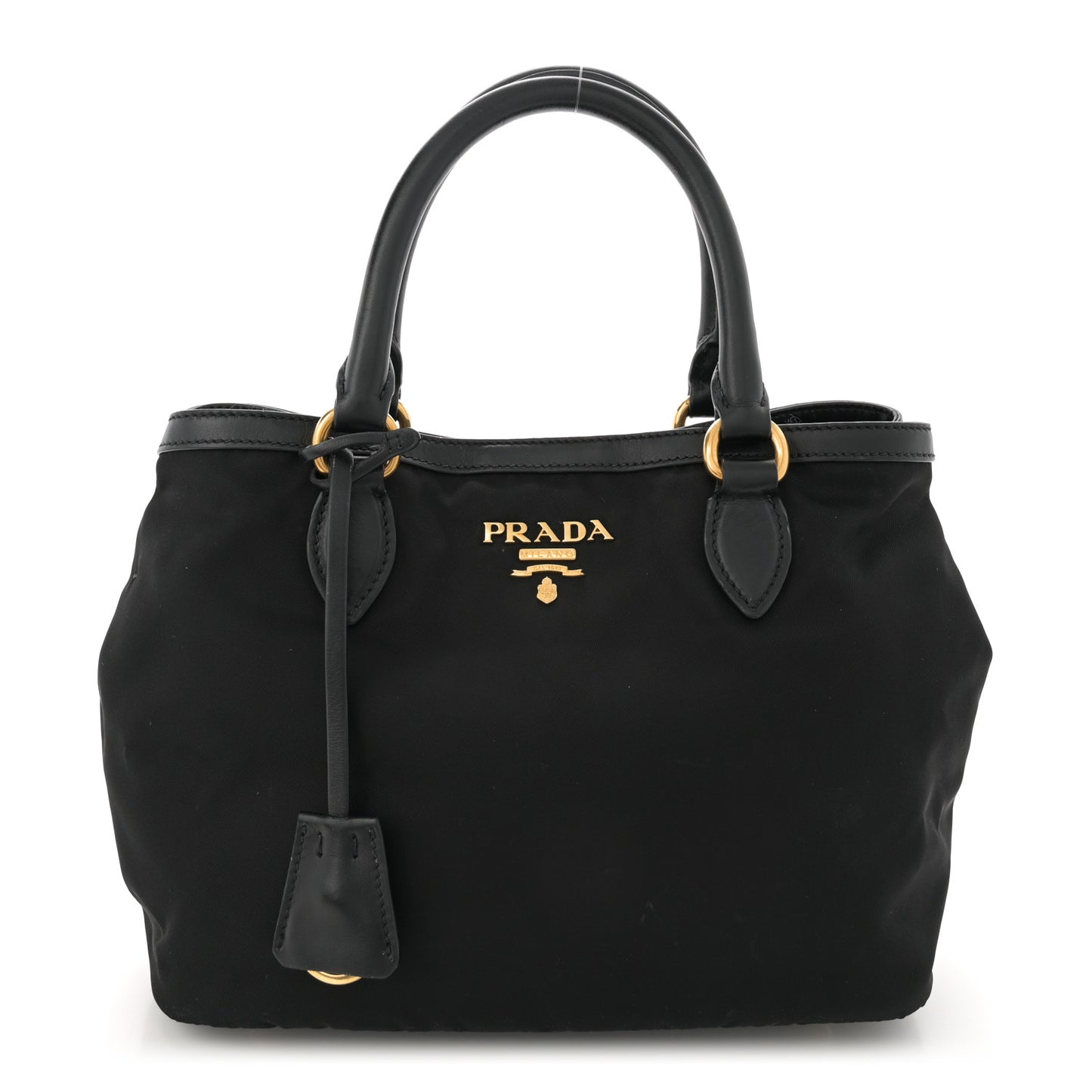 Tessuto Nylon Soft Calf Tote Black