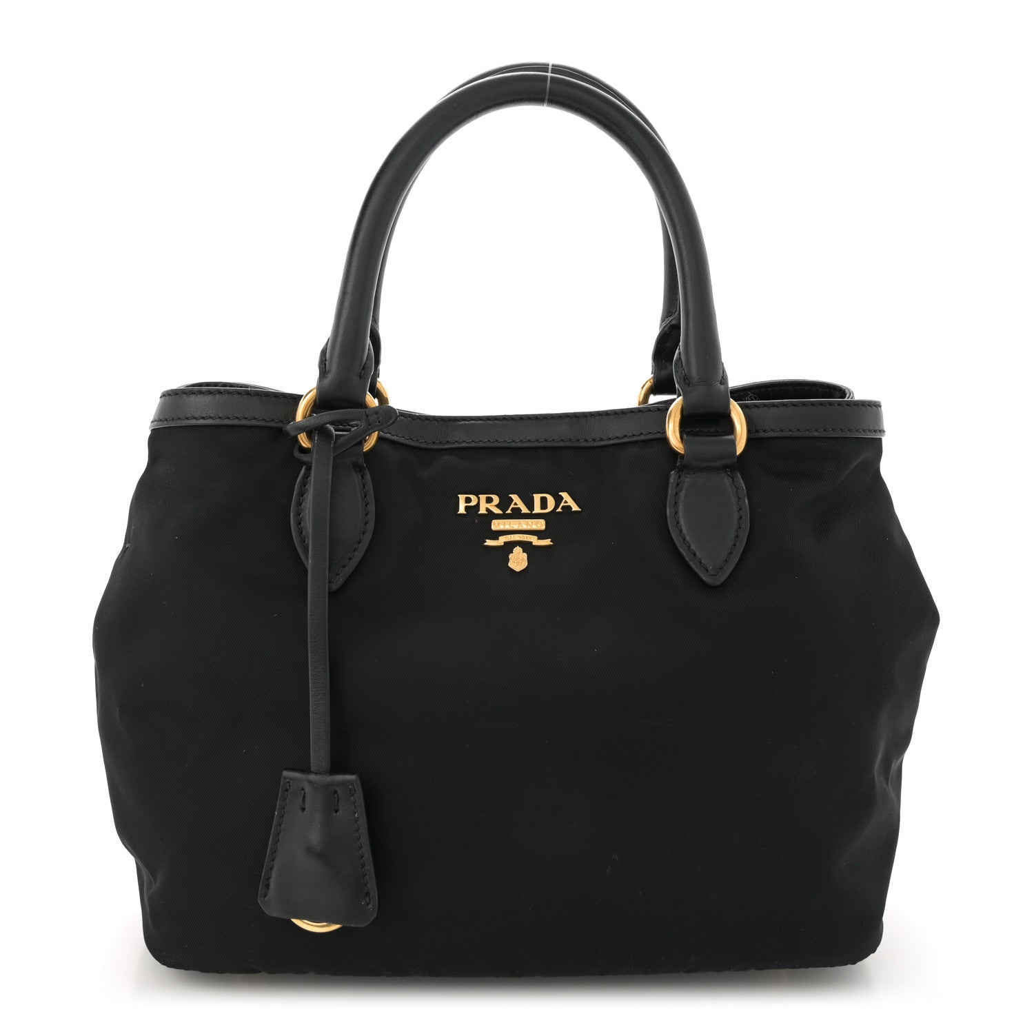 Prada Tessuto Nylon Soft Calf Tote Black 1 of 16