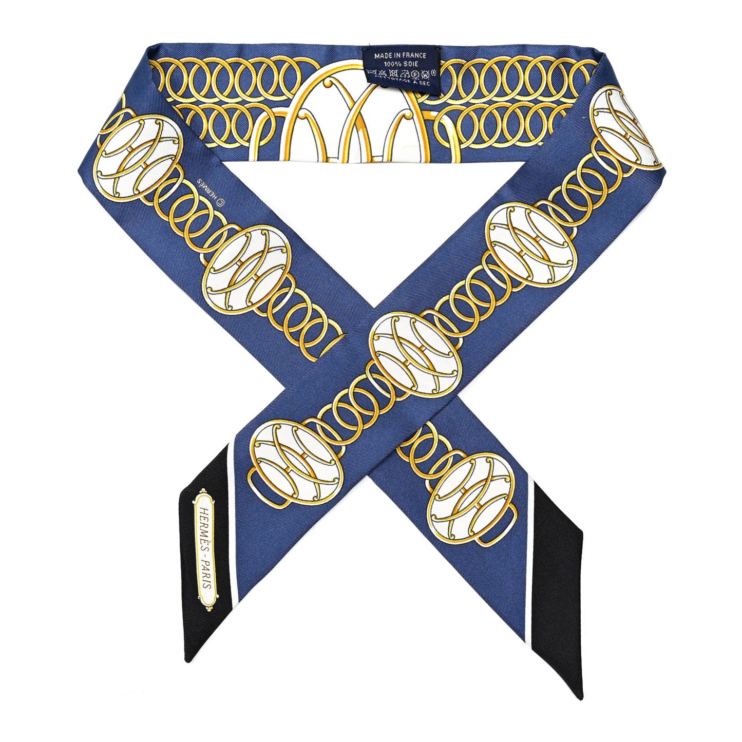 Silk Lift Profile Twilly Marine Black Gold
