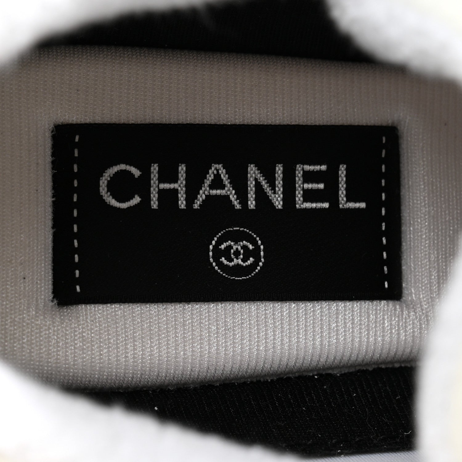 Chanel Nylon Calfskin Suede Fabric CC Sneakers 39.5 White 6 of 10
