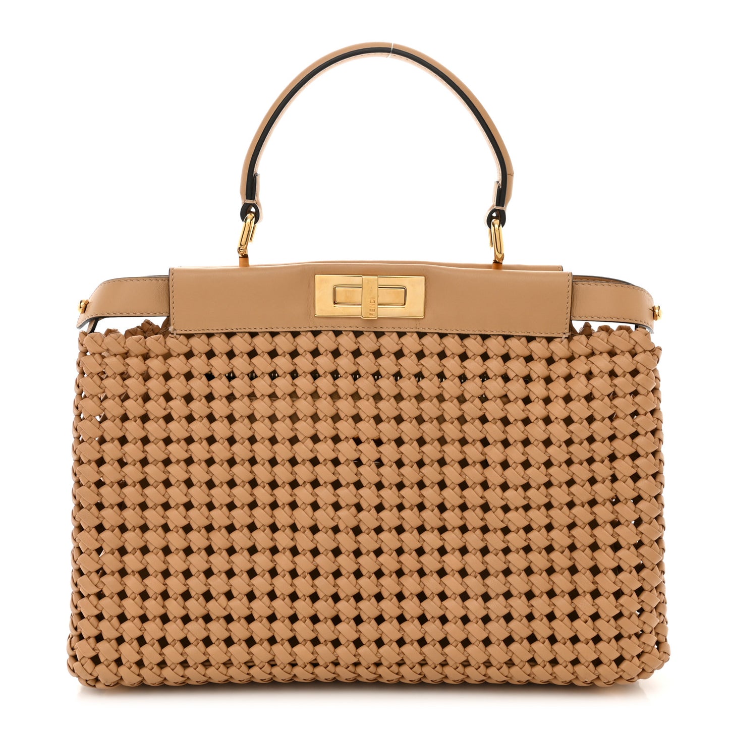 Nappa Matisse Intreccio Medium Peekaboo Iconic Satchel Durian