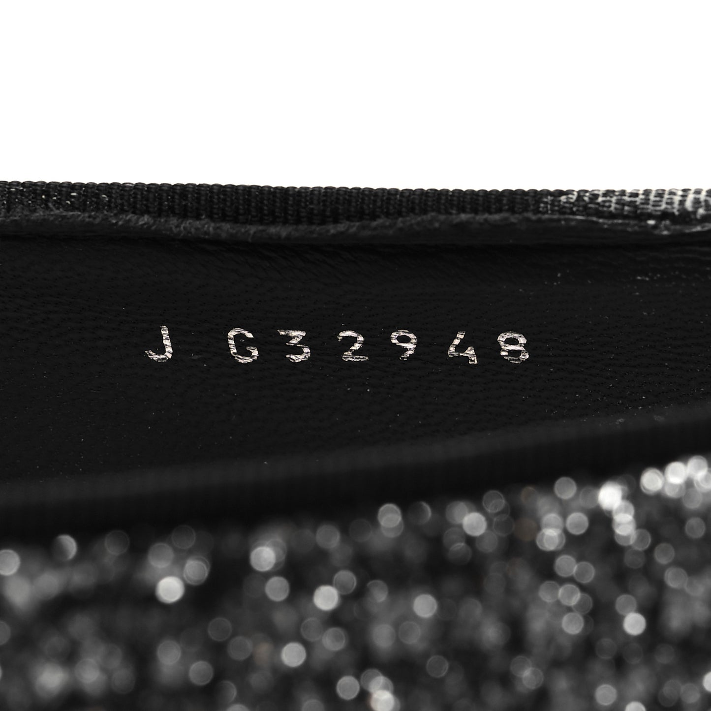 Fantasy Fabric Grosgrain CC Mocassin Loafers 36.5 Silver Black