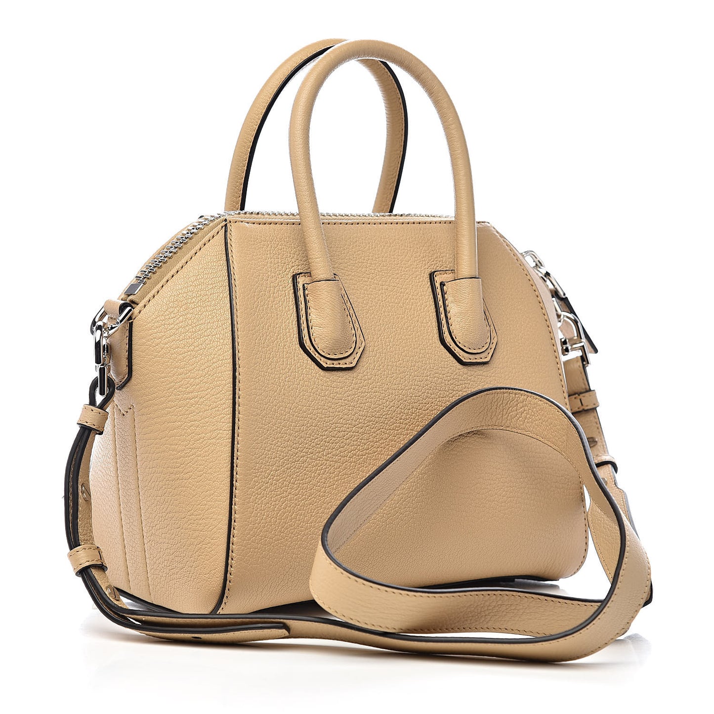 Sugar Goatskin Mini Antigona Beige Camel