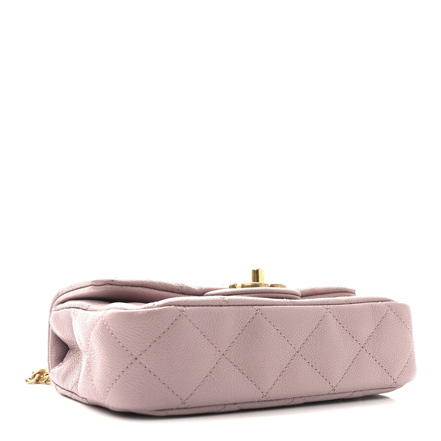 Caviar Quilted Mini Rectangular Sweetheart Flap Lilac