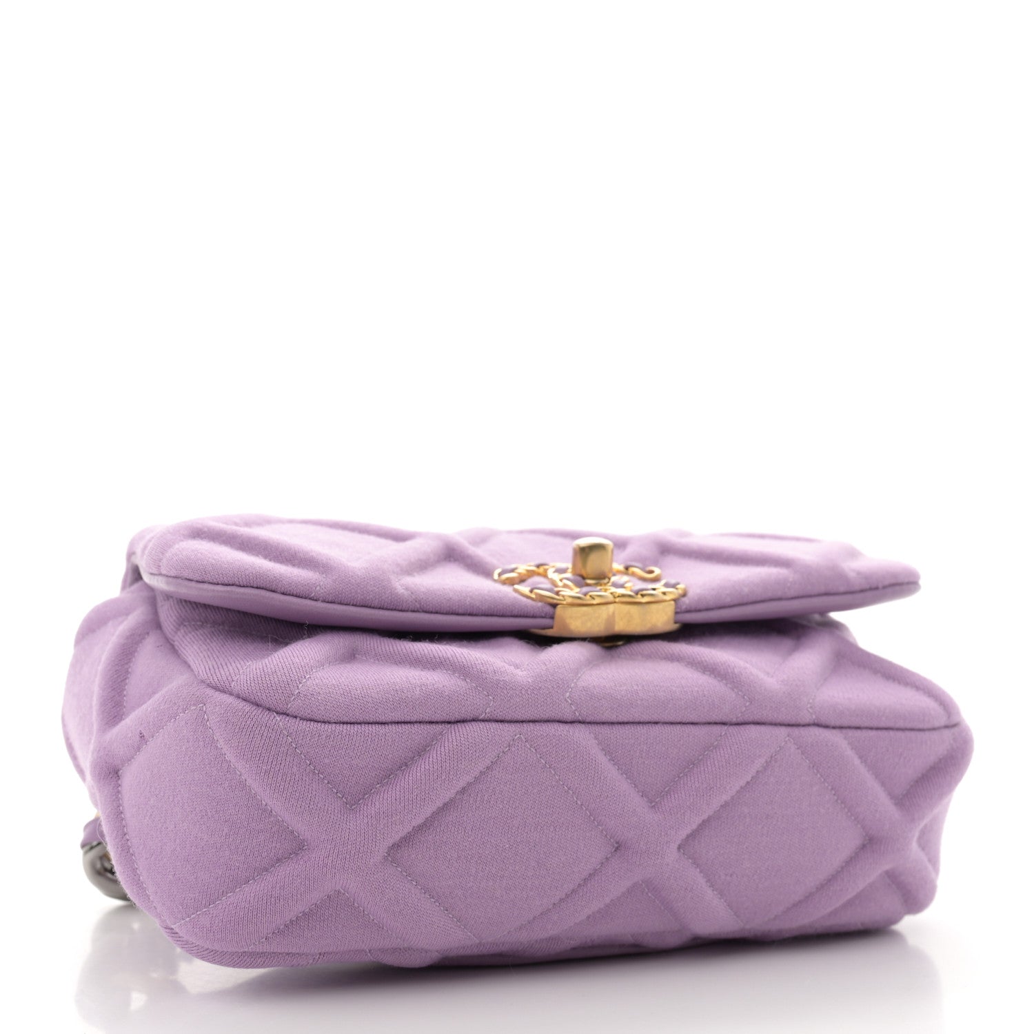 Chanel Jersey Quilted Chanel 19 Waist Bag Purple 4 of 11