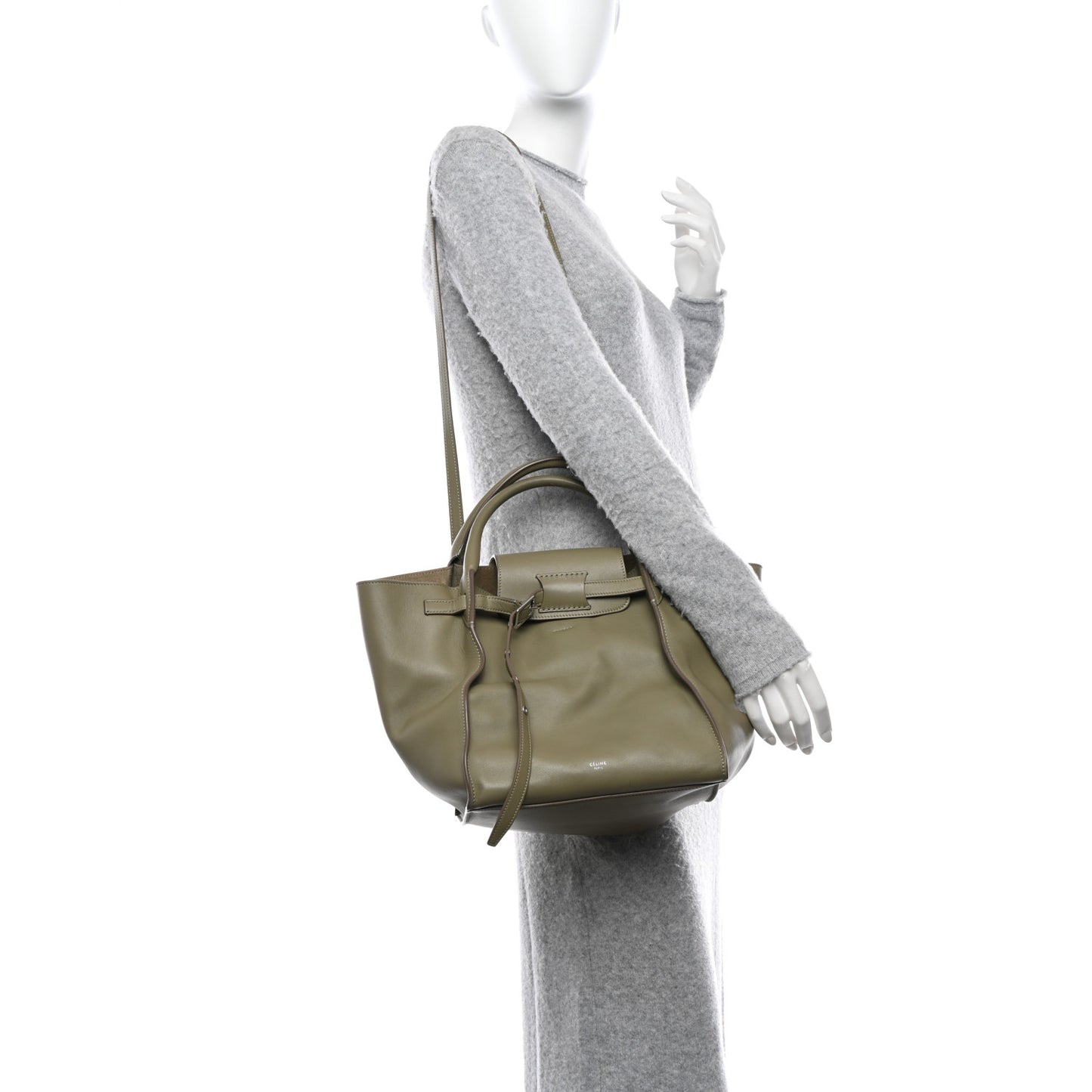 Smooth Calfskin Small Big Bag Sage