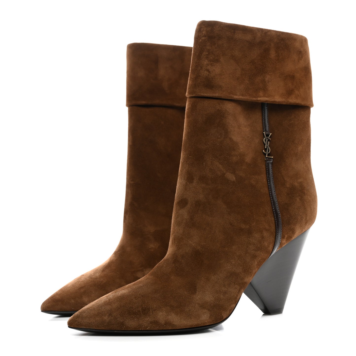 Suede Liz 85 Wedge Booties 39 Brown