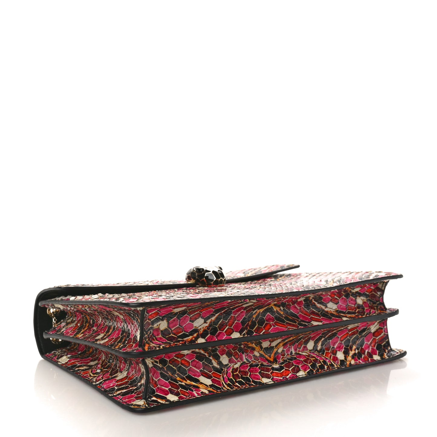 Elaphe Serpenti Forever Crossbody Bag Black Multicolor