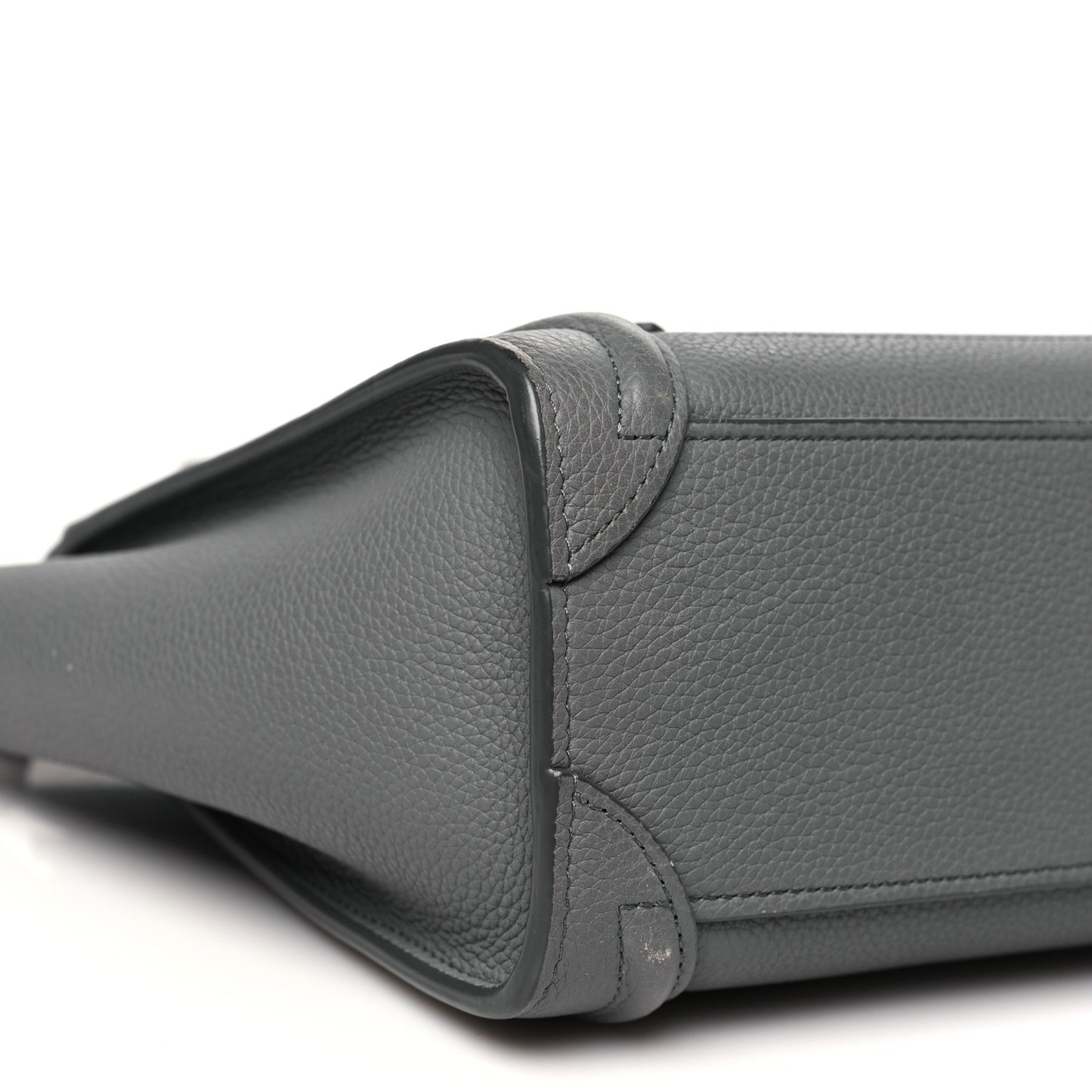 Baby Drummed Calfskin Nano Luggage Kohl