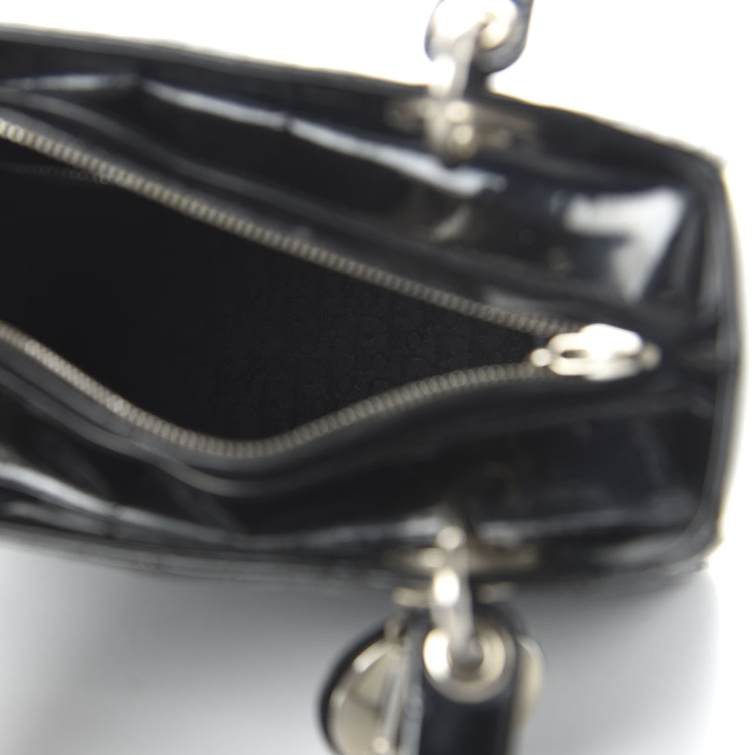 Christian Dior Patent Cannage Medium Lady Dior Black 6 of 11