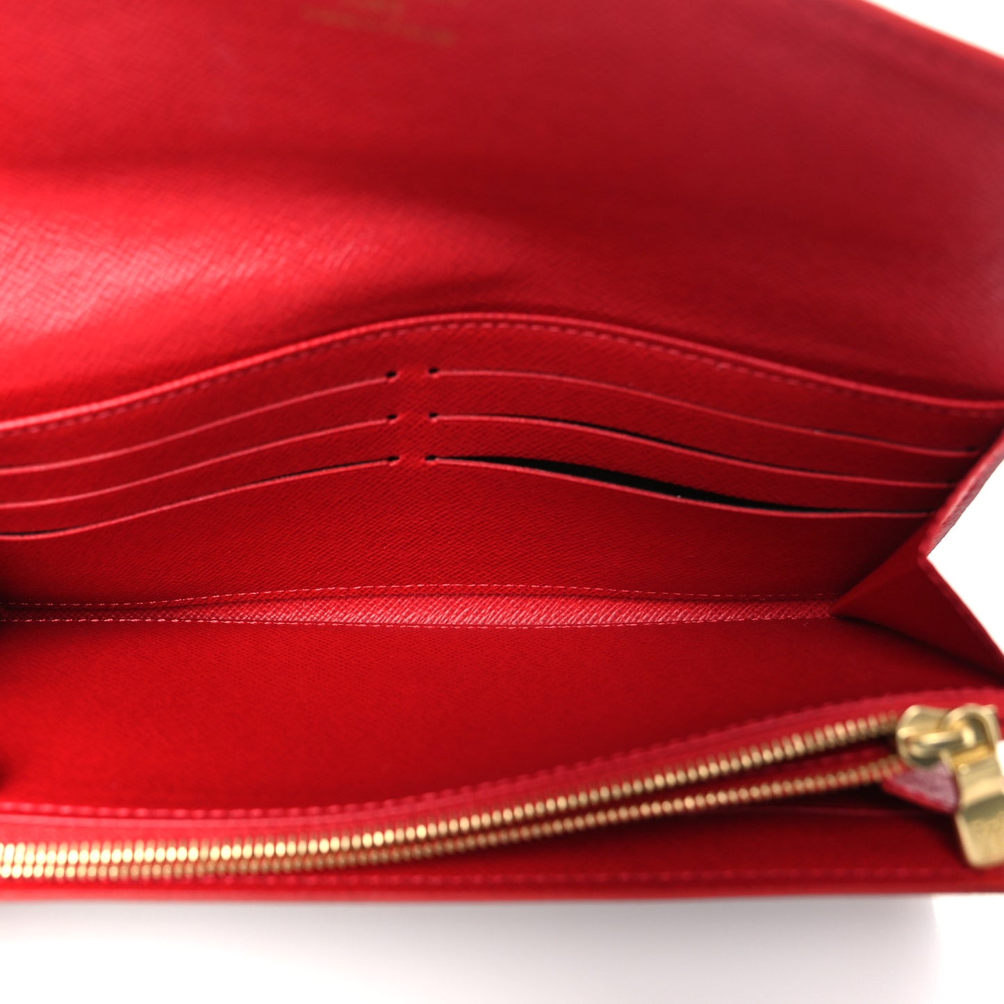 Damier Ebene Studded Sarah Wallet NM Cherry