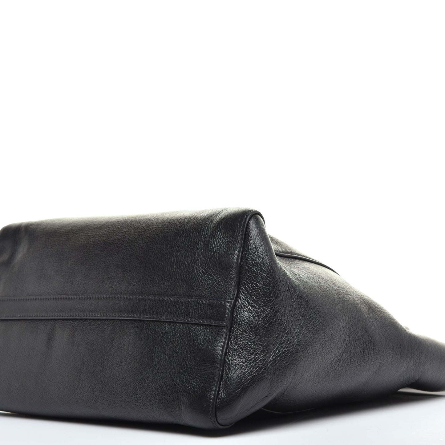 Glace Calfskin Shopping Tote Black