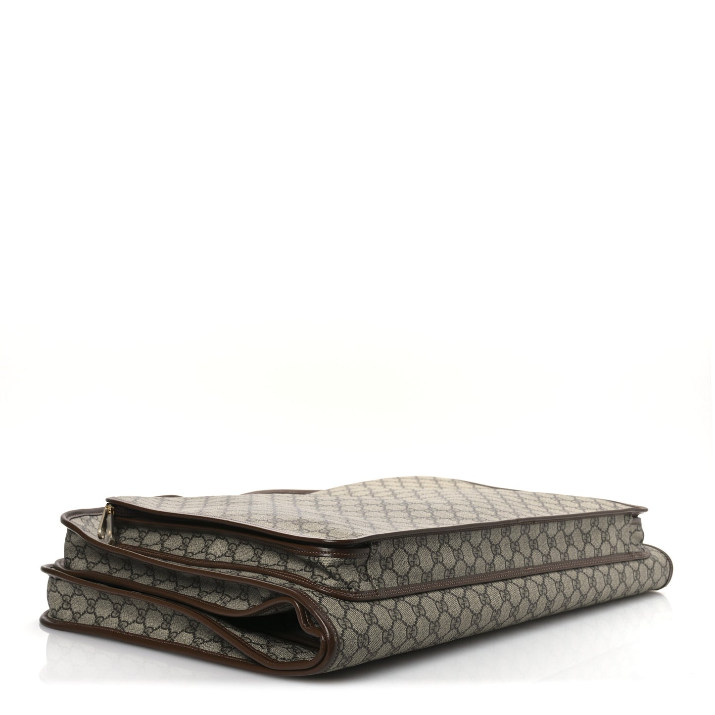 GG Supreme Monogram Azalea Calfskin Retro Interlocking G Hanger Garment Bag Beige Ebony Brown Sugar