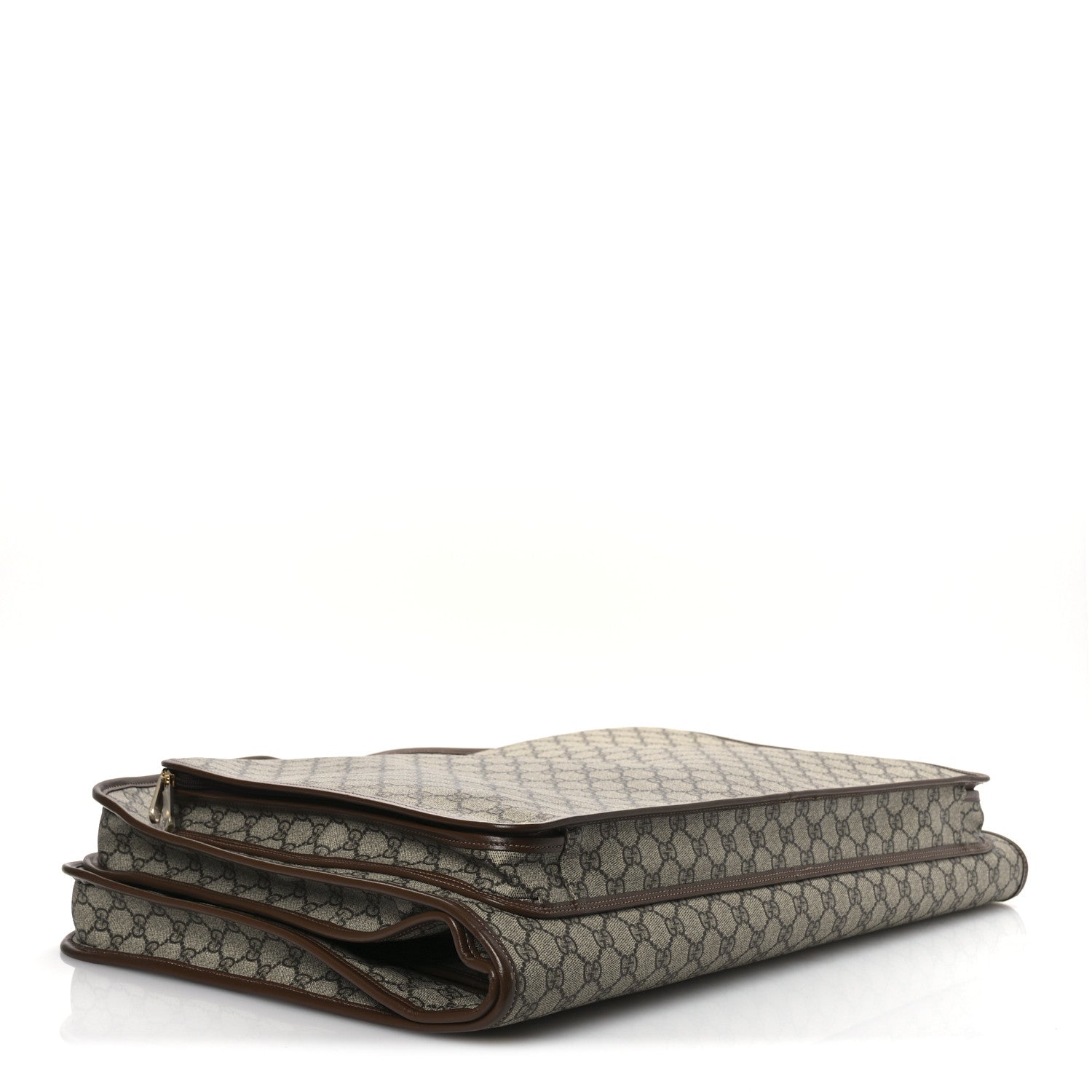 Gucci GG Supreme Monogram Azalea Calfskin Retro Interlocking G Hanger Garment Bag Beige Ebony Brown Sugar 3 of 10
