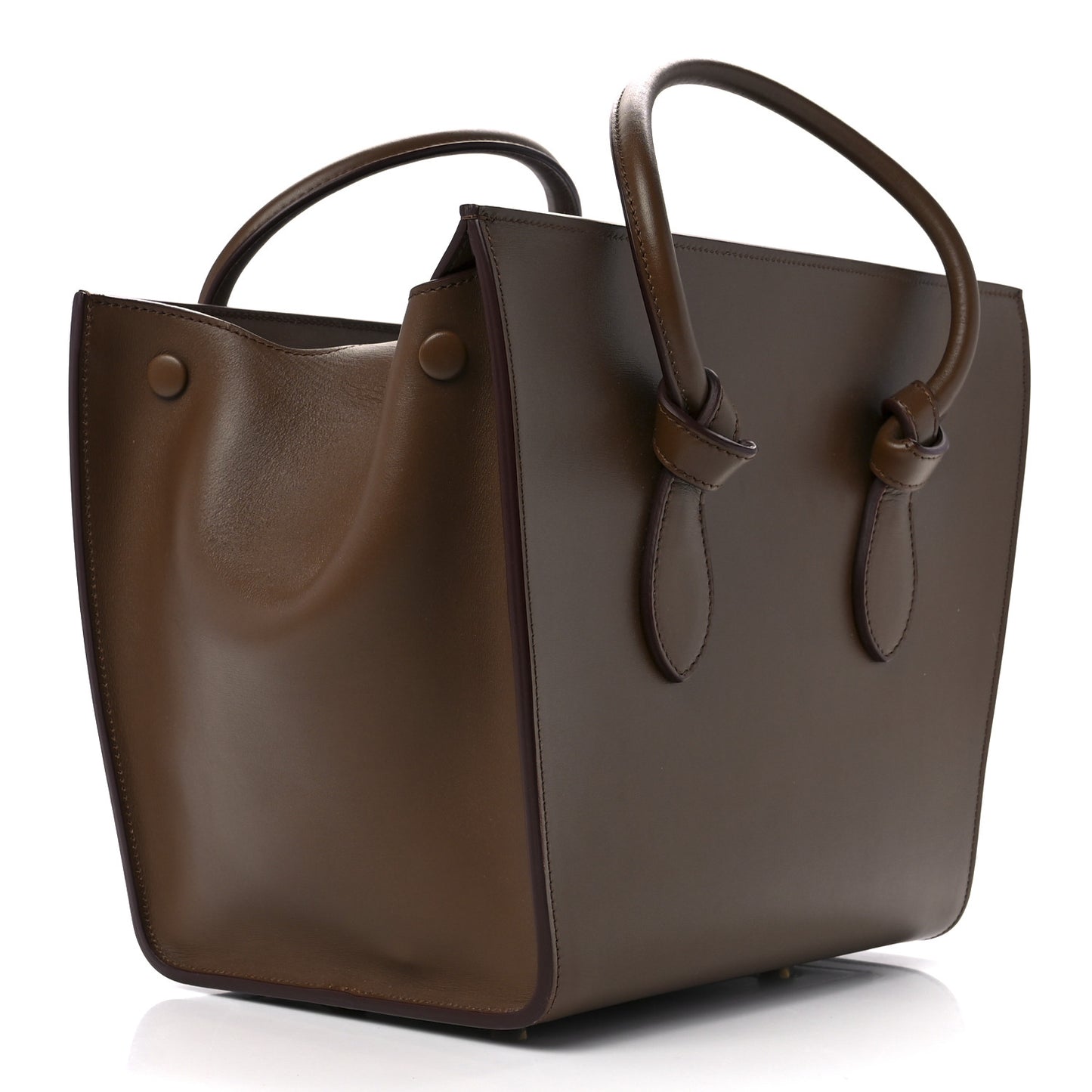 Palmelato Calfskin Mini Tie Knot Tote Camel