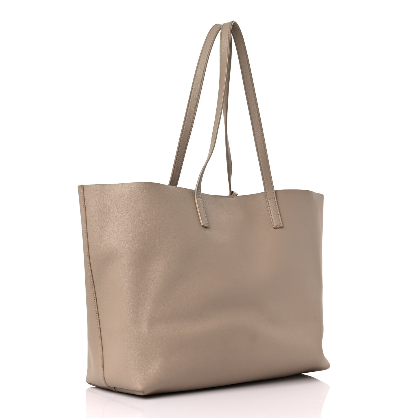 Calfskin Large Shopping Tote Dark Beige