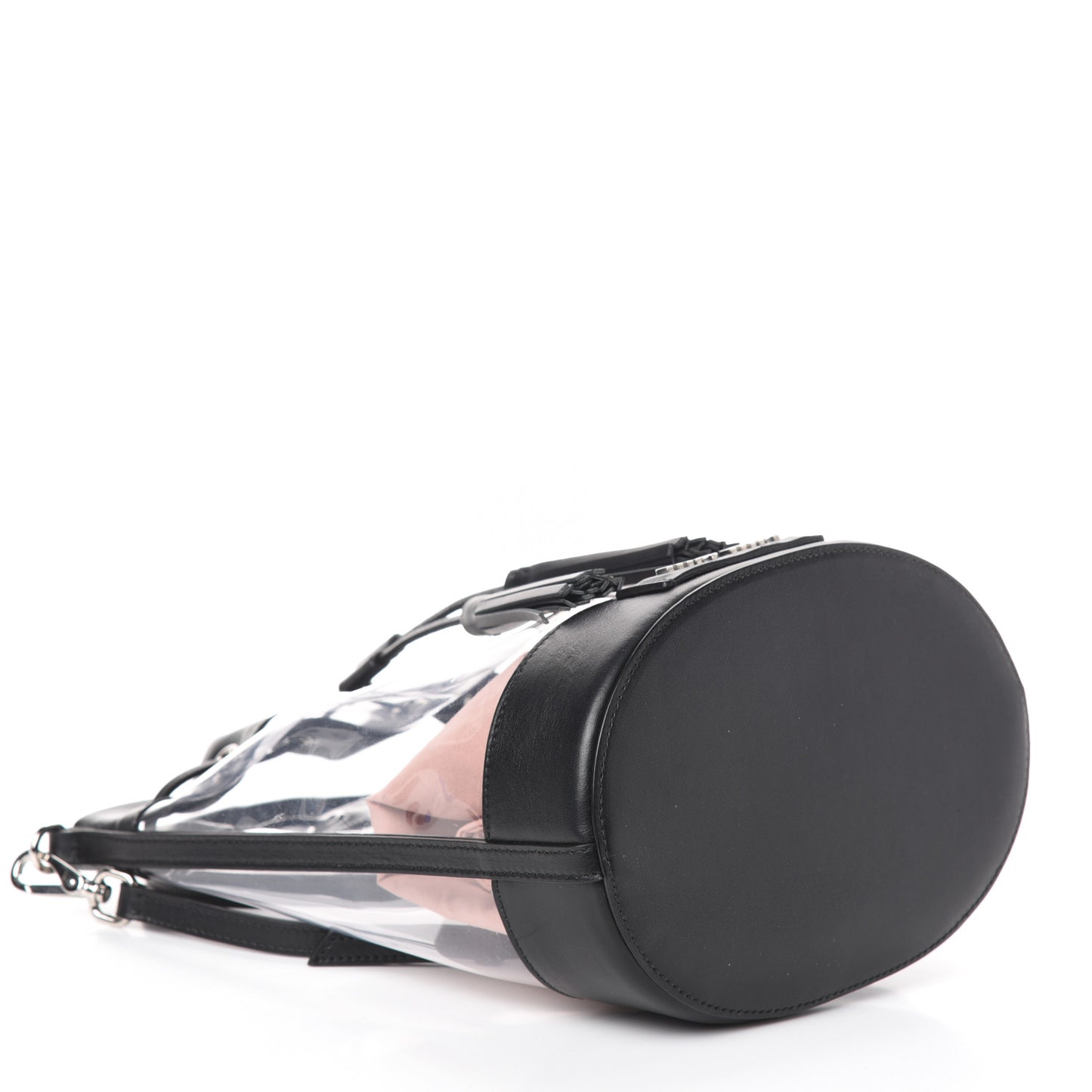 Plex Soft Calf Drawstring Bucket Bag Black