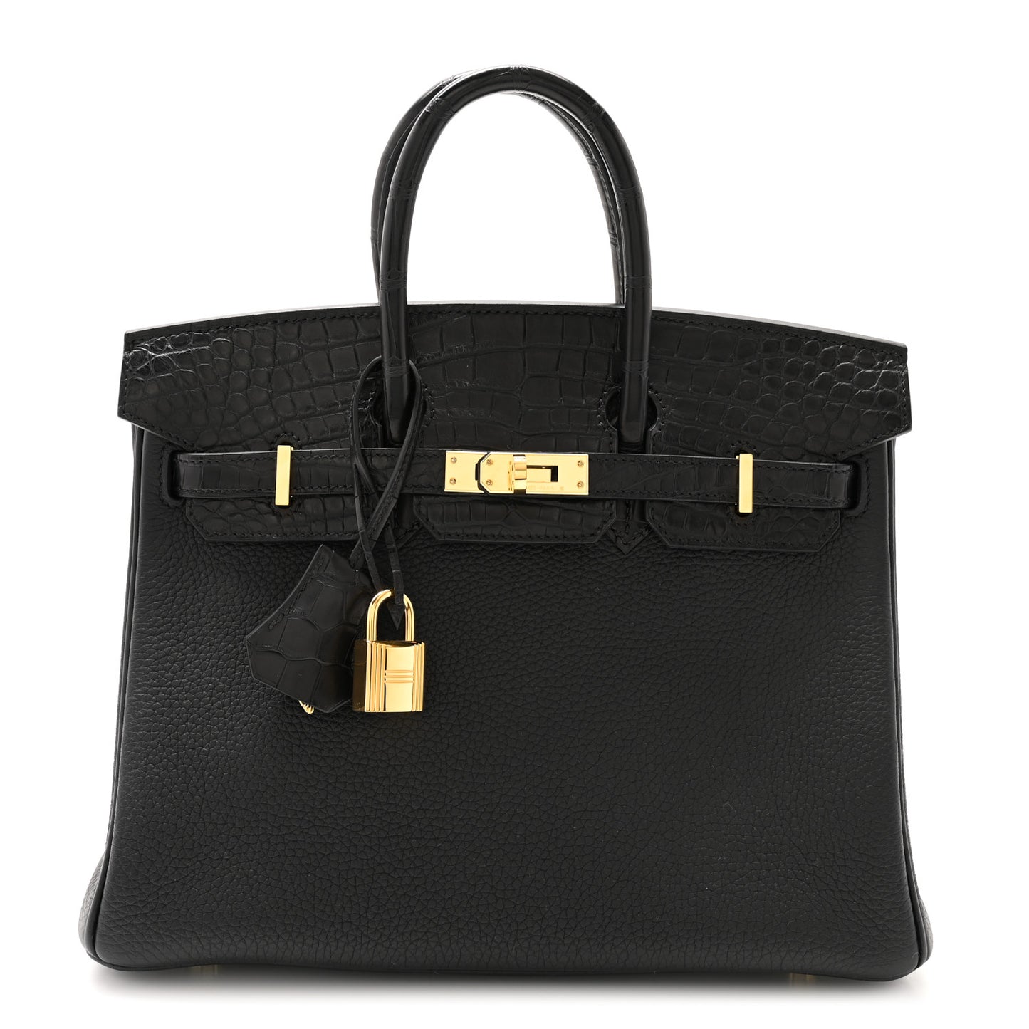 Togo Matte Alligator Birkin Touch 25 Black