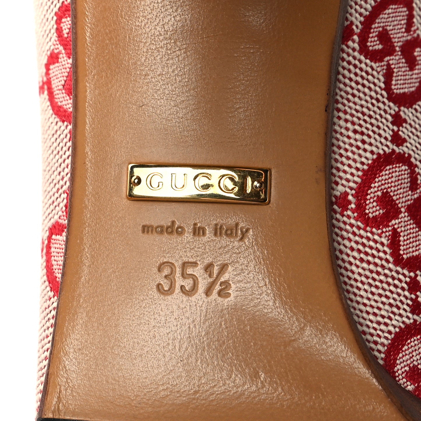 Monogram Over The Knee Boots 35.5 Gardenia Hibiscus Red