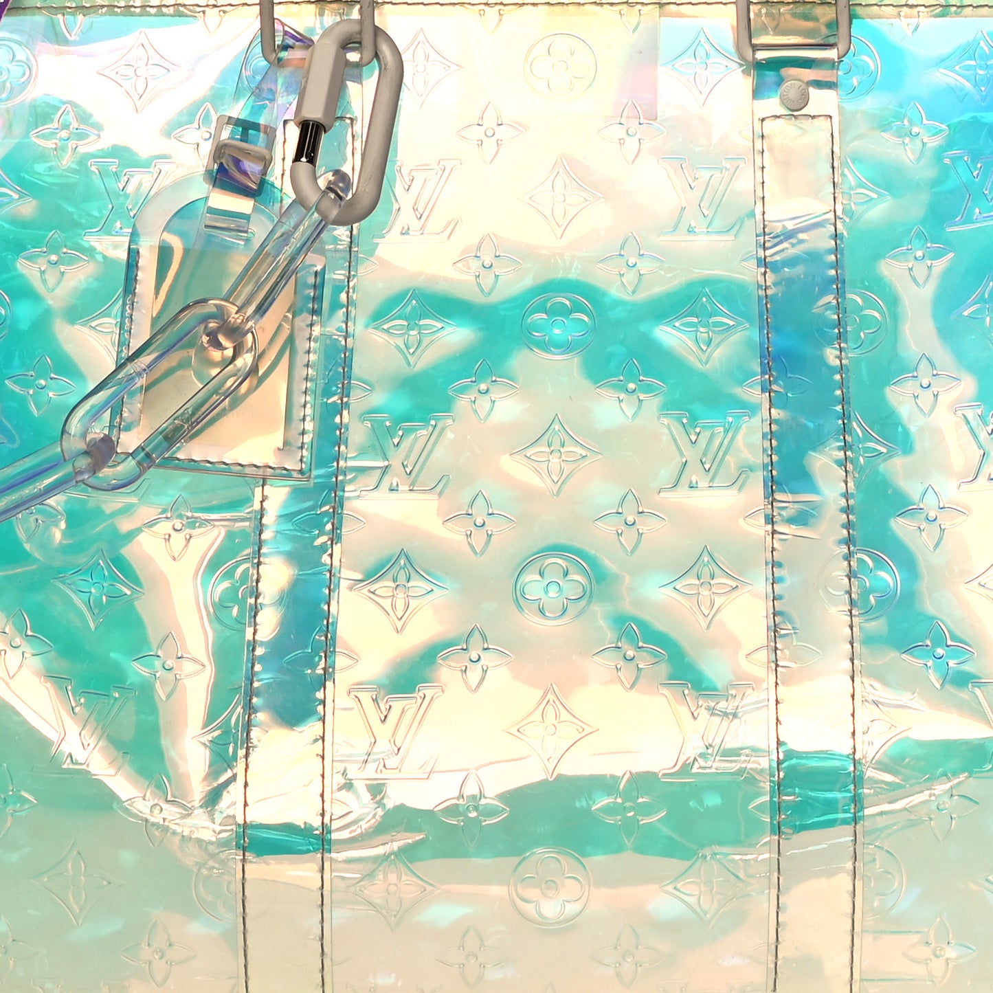 PVC Monogram Keepall Bandouliere 50 Iridescent Prism
