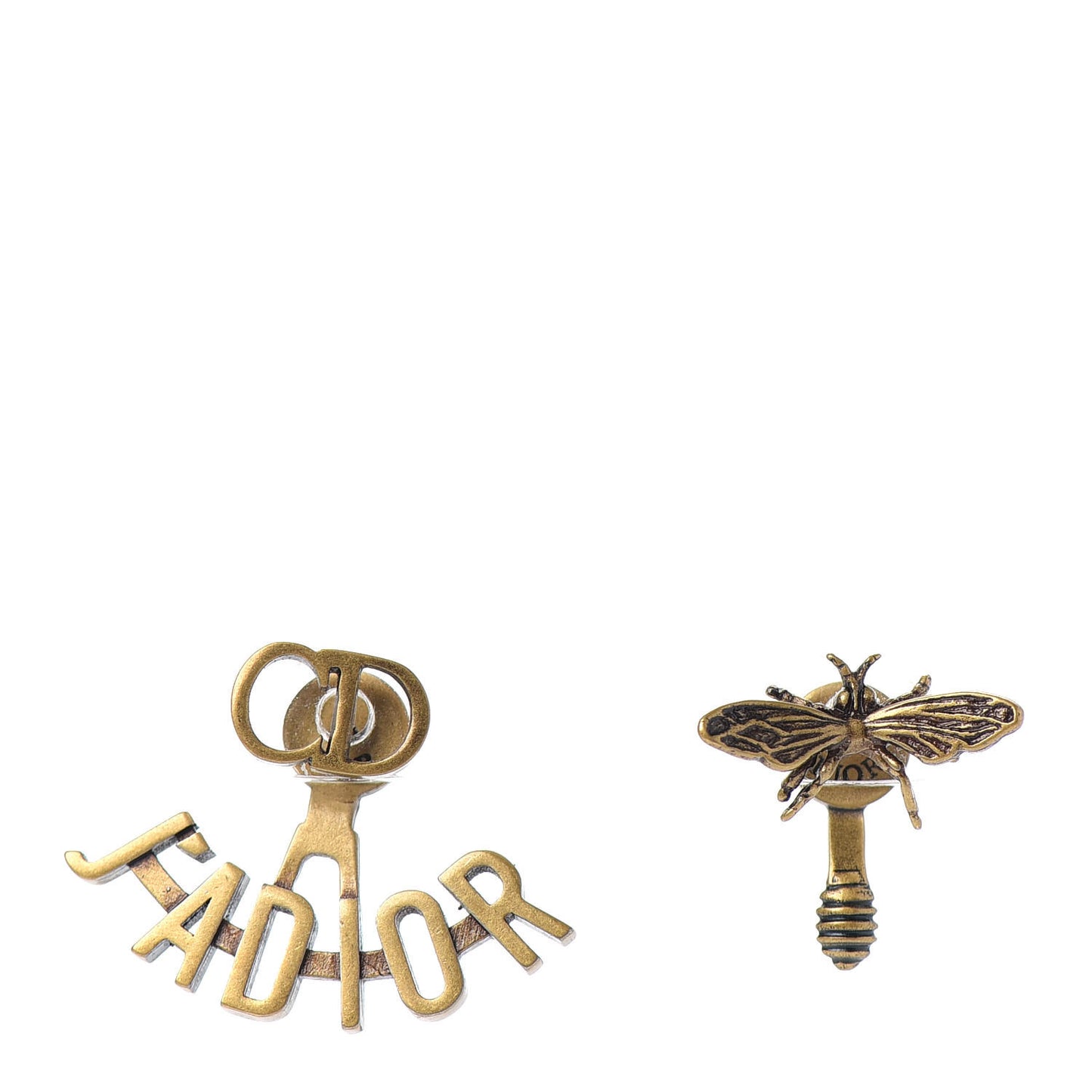 Metal J'Adior Earrings Aged Gold