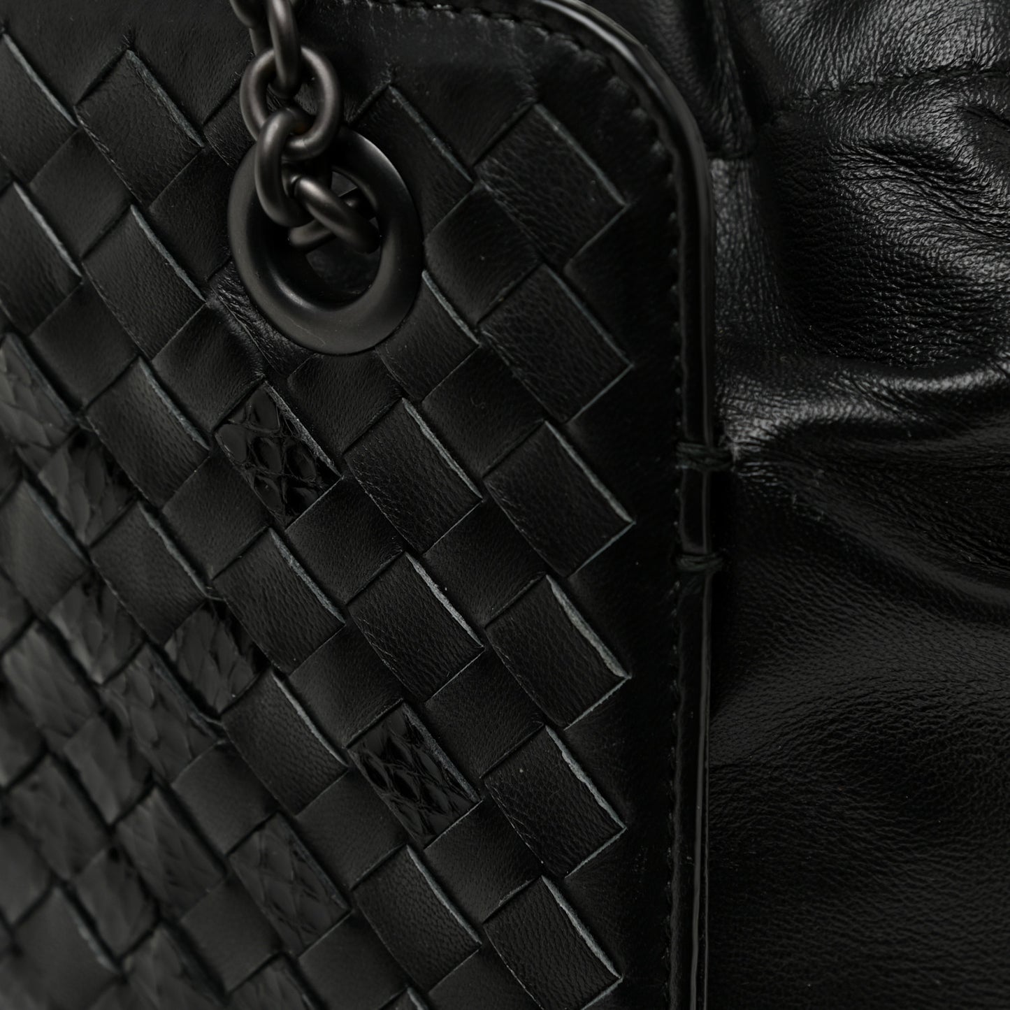 Nappa Ayers Intrecciato Small Tote Nero Black