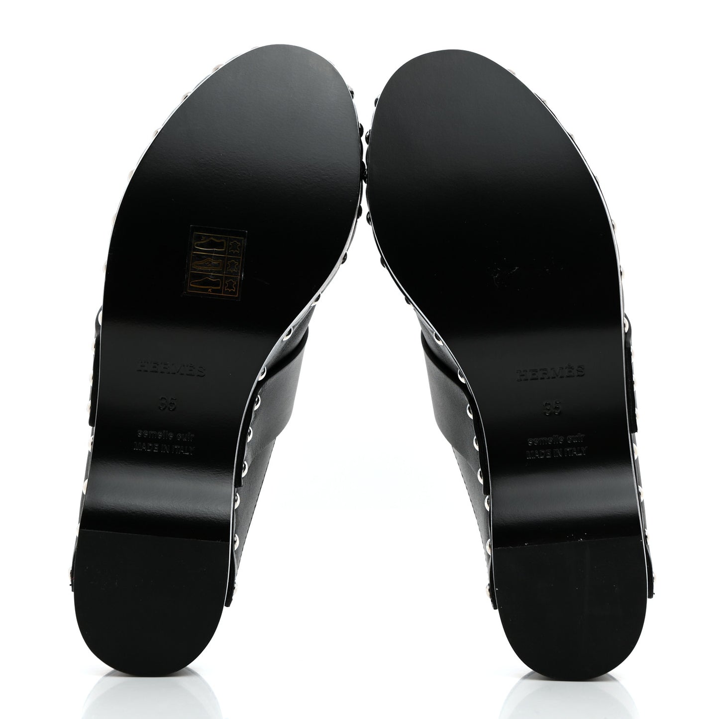Calfskin Calya Mules 35 Black