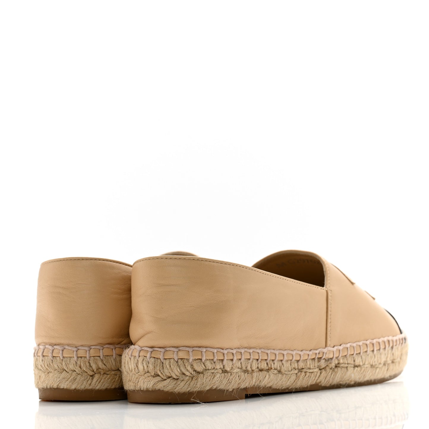 Lambskin CC Espadrilles 38 Beige Black