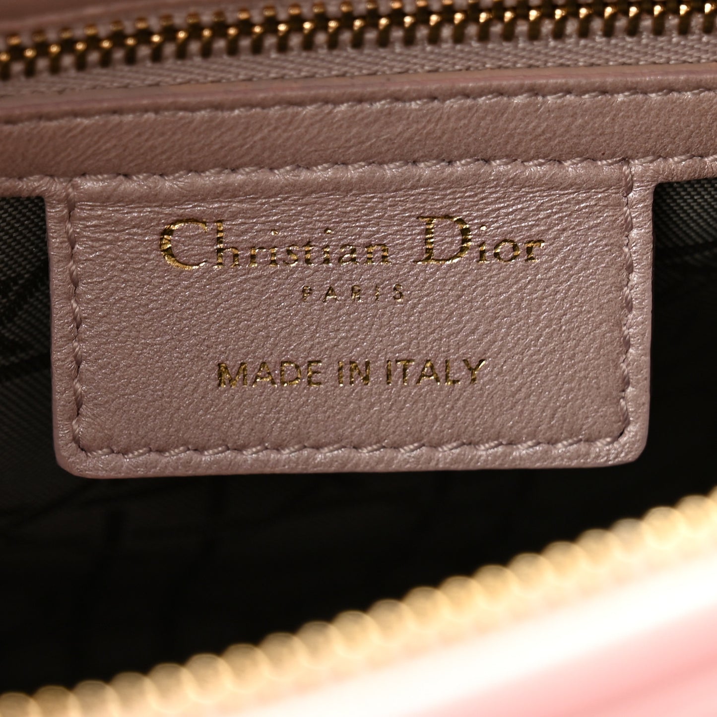 Pearly Lambskin Cannage Medium Lady Dior Lotus