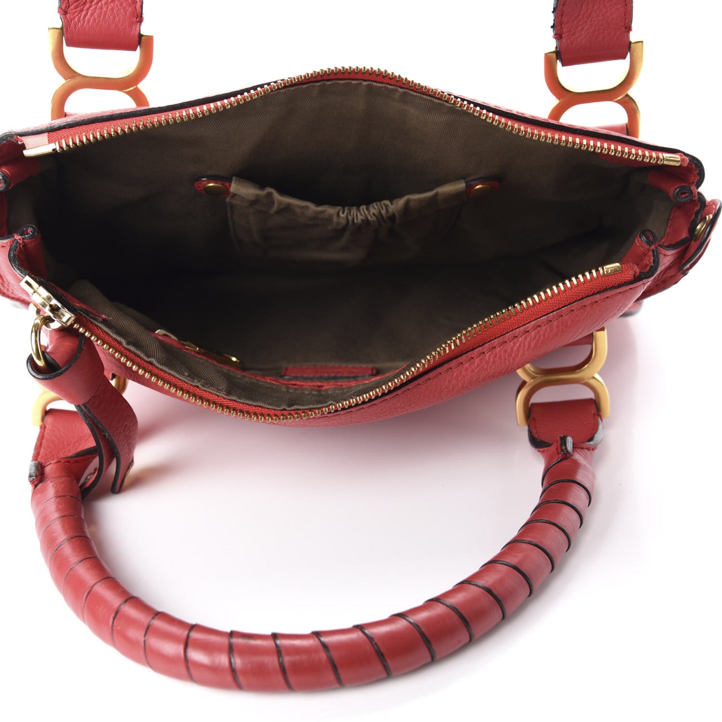 Calfskin Medium Marcie Satchel Red