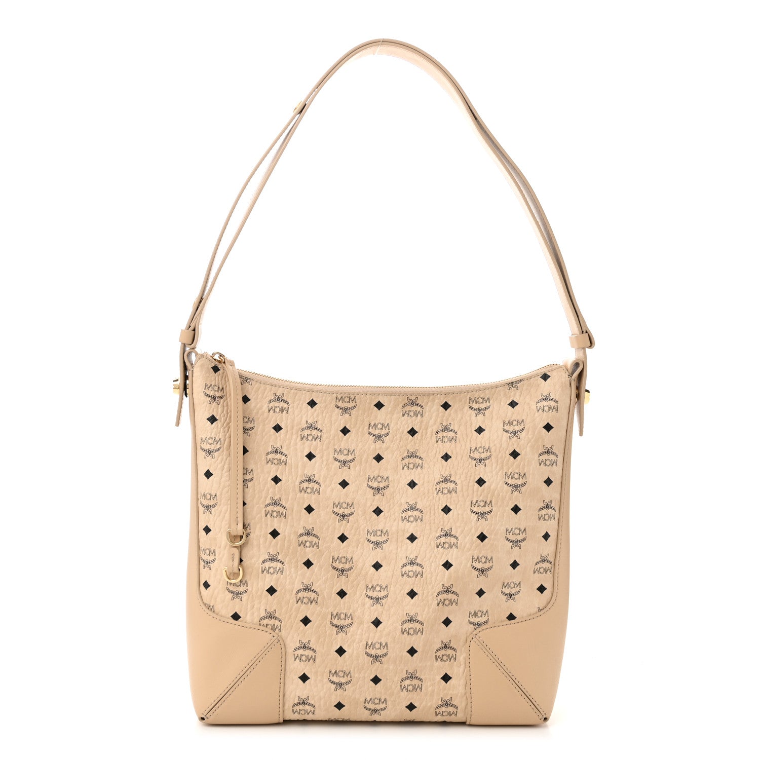 MCM Visetos Medium Klara Hobo Beige 1670460 – FASHIONPHILE