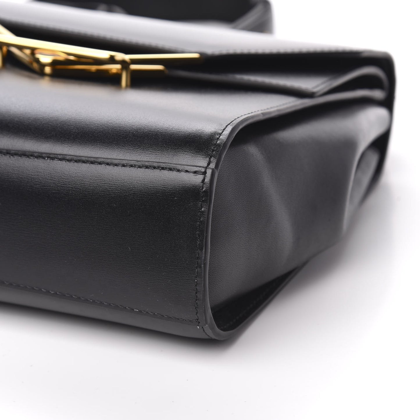 Box Calfskin Nappa Clip Bag Black