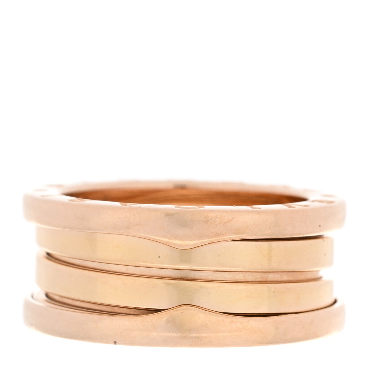 Bulgari 18K Rose Gold B.Zero1 Three-Band Ring 51 5.75 3 of 5