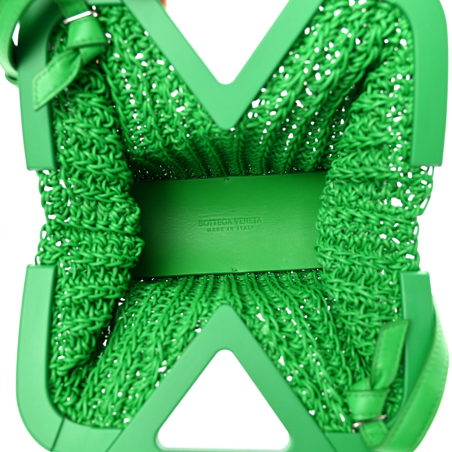 Calfskin Crochet Small The Point Triangle Bag Parakeet