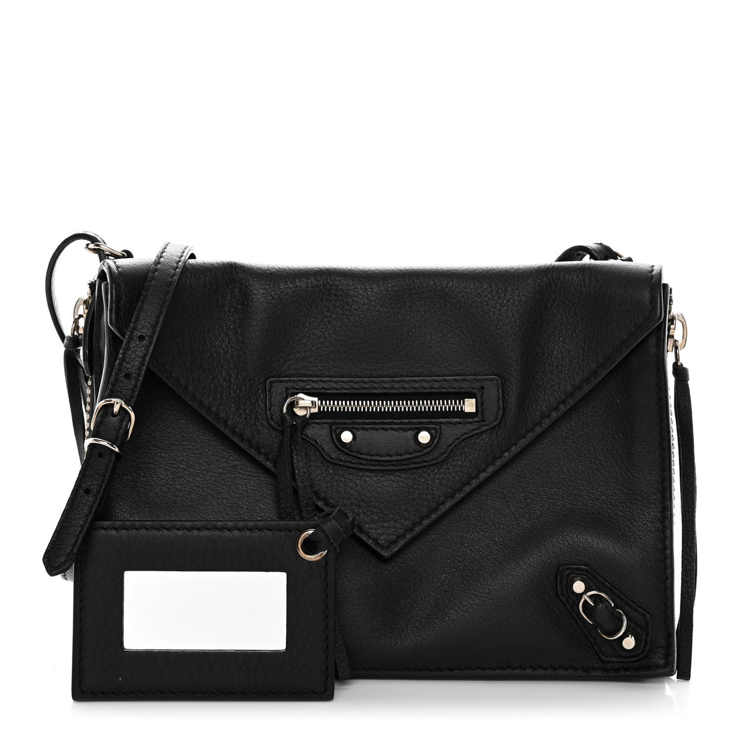 Veau Papier Triple XS Zip Around Crossbody Black