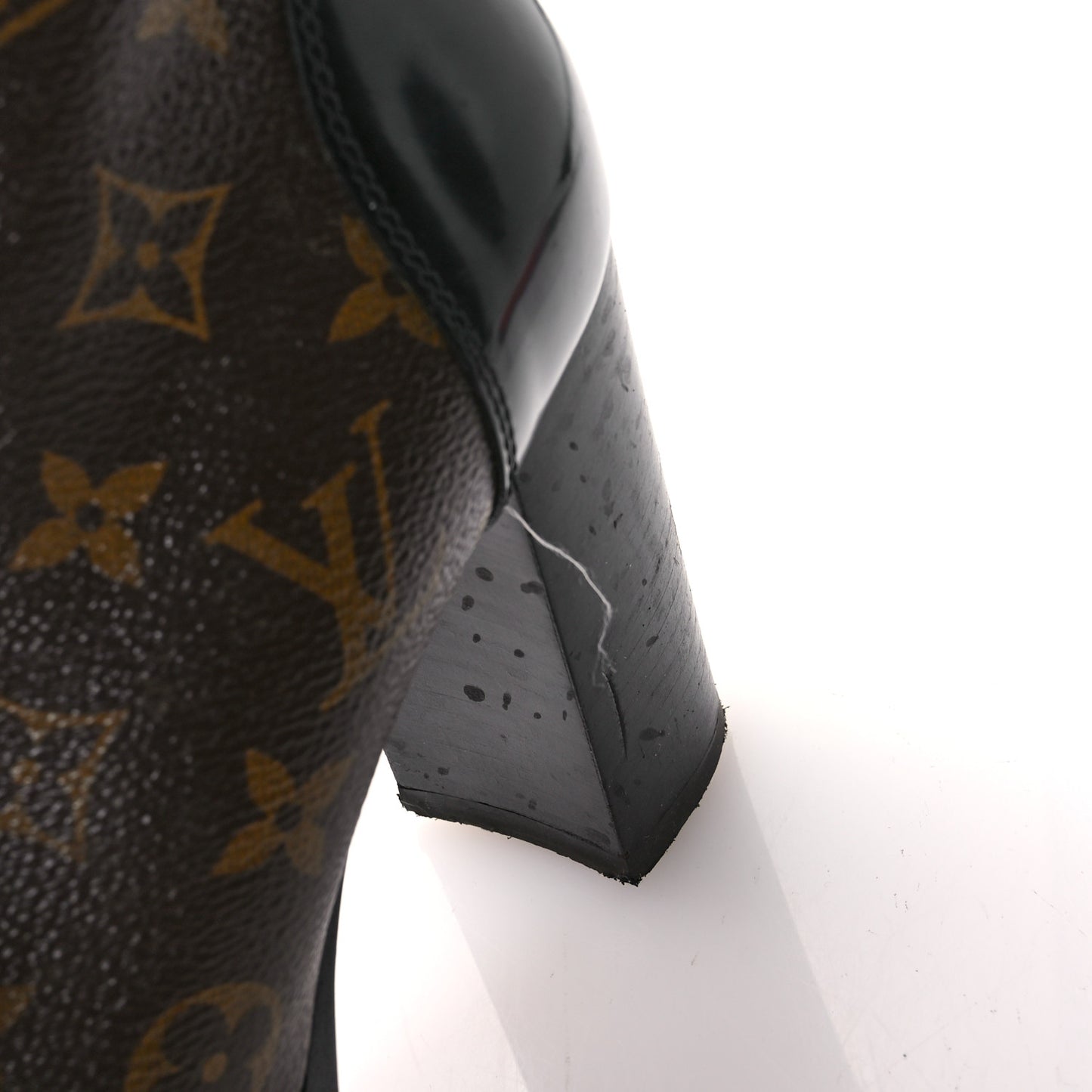 Patent Calfskin Monogram Star Trail Ankle Boots 39 Black